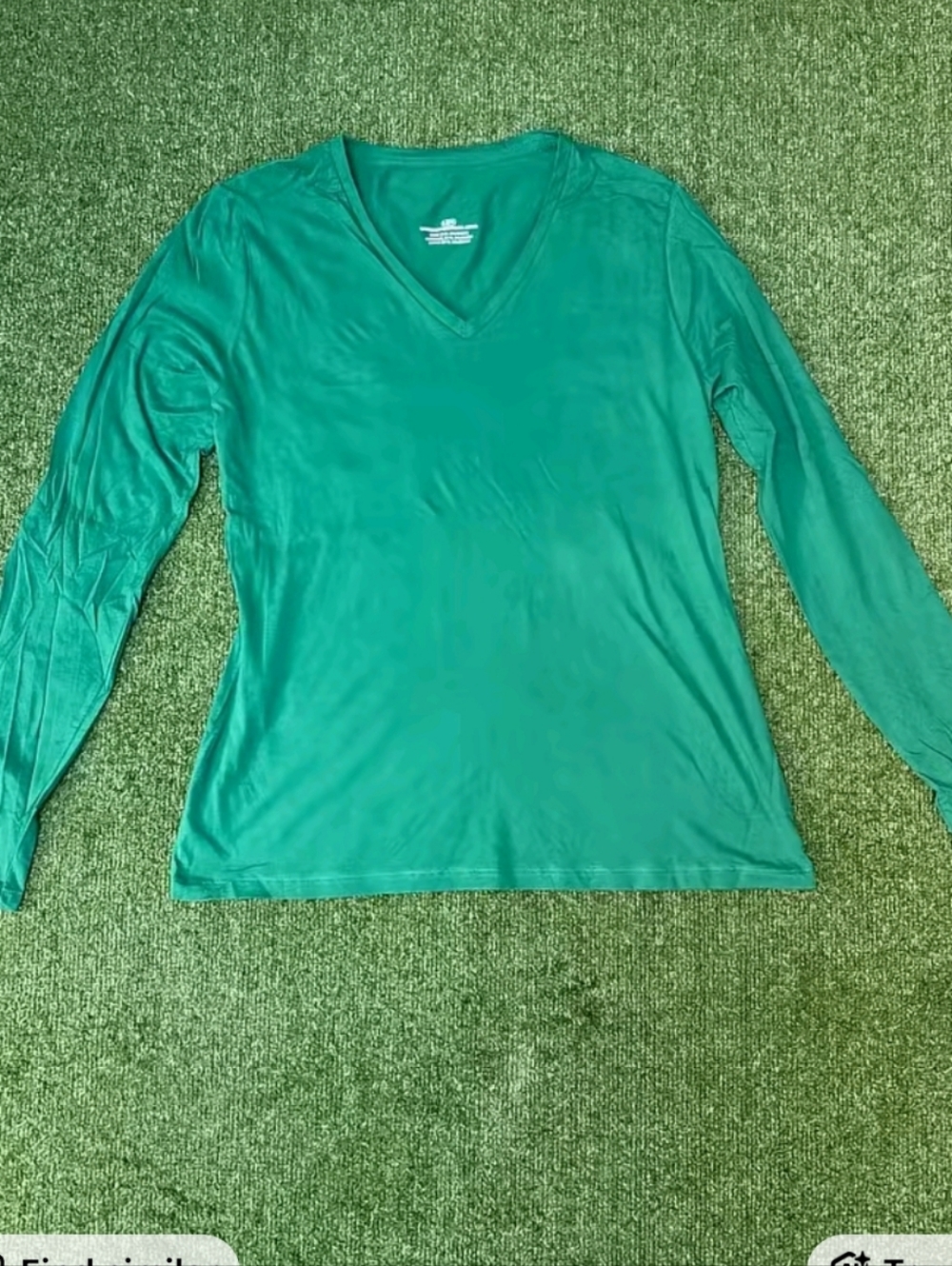 Bogo!! Teal Green V-Neck Long Sleeve Top